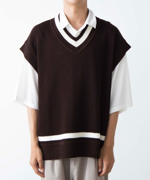 WEGO（ウィゴー）の「WEGO/リネンタッチチルデンベスト（ベスト・メンズ・ベージュ/ダークオレンジ/ホワイト/ブラウン・MEDIUM/LARGE）」の17枚目の写真