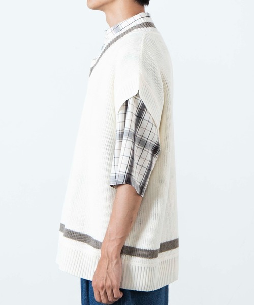 WEGO（ウィゴー）の「WEGO/リネンタッチチルデンベスト（ベスト・メンズ・ベージュ/ダークオレンジ/ホワイト/ブラウン・MEDIUM/LARGE）」の19枚目の写真