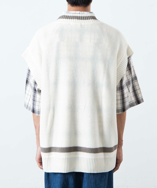 WEGO（ウィゴー）の「WEGO/リネンタッチチルデンベスト（ベスト・メンズ・ベージュ/ダークオレンジ/ホワイト/ブラウン・MEDIUM/LARGE）」の20枚目の写真