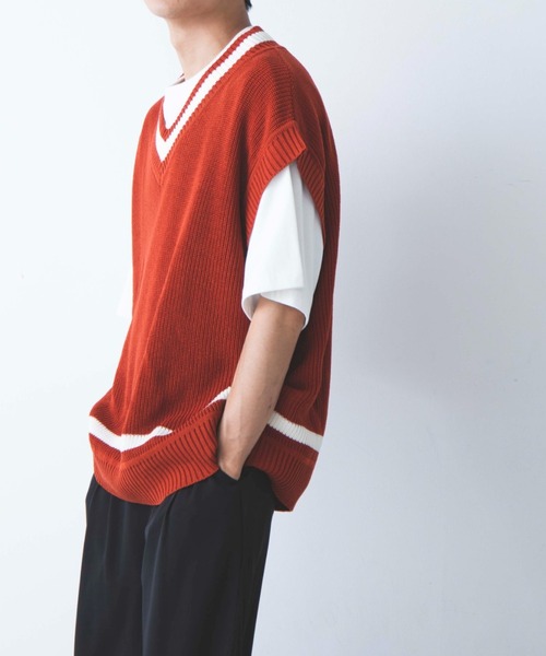 WEGO（ウィゴー）の「WEGO/リネンタッチチルデンベスト（ベスト・メンズ・ベージュ/ダークオレンジ/ホワイト/ブラウン・MEDIUM/LARGE）」の15枚目の写真