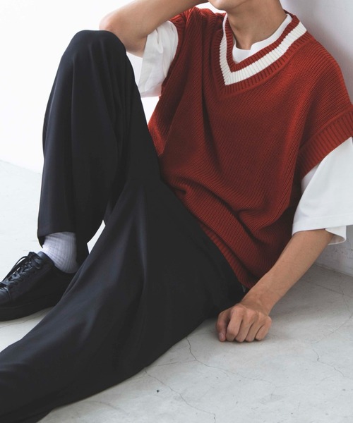 WEGO（ウィゴー）の「WEGO/リネンタッチチルデンベスト（ベスト・メンズ・ベージュ/ダークオレンジ/ホワイト/ブラウン・MEDIUM/LARGE）」の16枚目の写真