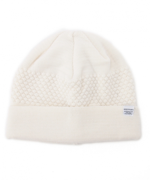BEAUTY&YOUTH UNITED ARROWS（ビューティーアンドユースユナイテッドアローズ）の「＜Norse Projects＞ BUBBLE BEANIE/ニット帽（ハット・メンズ・ホワイト/ネイビー・ONE）」の2枚目の写真