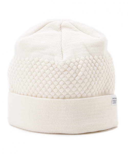 BEAUTY&YOUTH UNITED ARROWS（ビューティーアンドユースユナイテッドアローズ）の「＜Norse Projects＞ BUBBLE BEANIE/ニット帽（ハット・メンズ・ホワイト/ネイビー・ONE）」の5枚目の写真