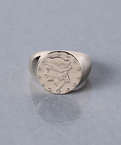 UNITED ARROWS（ユナイテッドアローズ）の「UWFM コイン リング（リング・レディース・シルバー/ゴールド・11）」の3枚目の写真