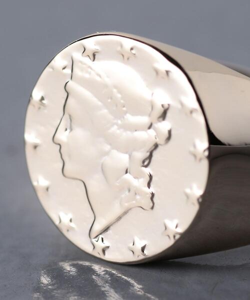 UNITED ARROWS（ユナイテッドアローズ）の「UWFM コイン リング（リング・レディース・シルバー/ゴールド・11）」の6枚目の写真