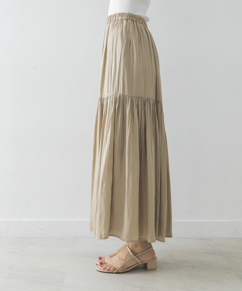 URBAN RESEARCH（アーバンリサーチ）の「プリーツティアードスカート（スカート・レディース・ブルー/ベージュ/ライトカーキ・FREE）」の12枚目の写真