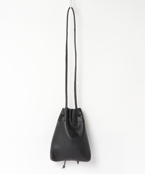 Wrangler（ラングラー）の「∴WEGO/別注Wrangler フェイクレザー巾着ショルダーバッグ（ショルダーバッグ・メンズ・ブラック/グレー・FREE）」の5枚目の写真