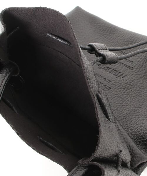 Wrangler（ラングラー）の「∴WEGO/別注Wrangler フェイクレザー巾着ショルダーバッグ（ショルダーバッグ・メンズ・ブラック/グレー・FREE）」の6枚目の写真