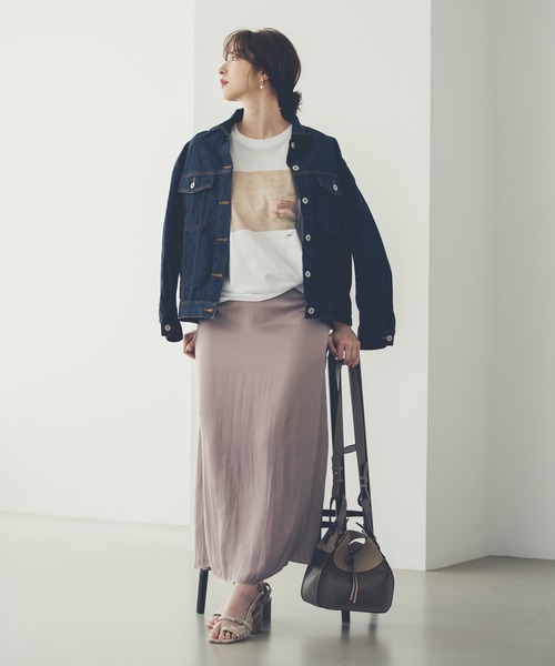 Andemiu（アンデミュウ）の「オーバーサイズＧジャン215195（デニムジャケット・レディース・グレー/インディゴブルー・FREE）」の3枚目の写真