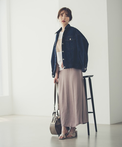 Andemiu（アンデミュウ）の「オーバーサイズＧジャン215195（デニムジャケット・レディース・グレー/インディゴブルー・FREE）」の4枚目の写真