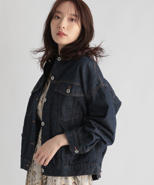 Andemiu（アンデミュウ）の「オーバーサイズＧジャン215195（デニムジャケット・レディース・グレー/インディゴブルー・FREE）」の6枚目の写真