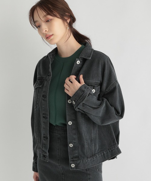 Andemiu（アンデミュウ）の「オーバーサイズＧジャン215195（デニムジャケット・レディース・グレー/インディゴブルー・FREE）」の10枚目の写真