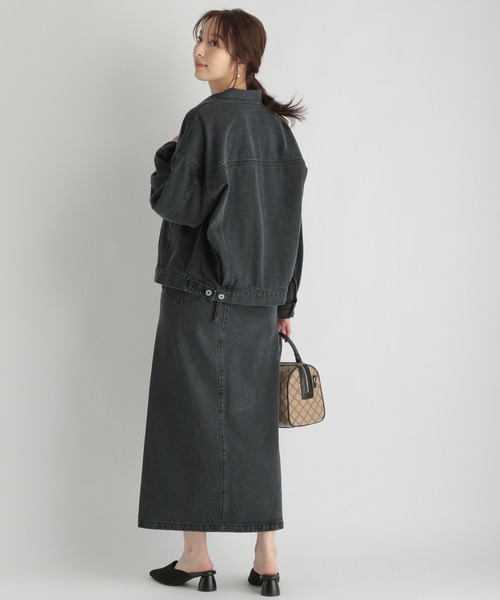 Andemiu（アンデミュウ）の「オーバーサイズＧジャン215195（デニムジャケット・レディース・グレー/インディゴブルー・FREE）」の12枚目の写真