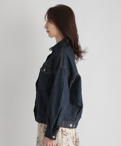 Andemiu（アンデミュウ）の「オーバーサイズＧジャン215195（デニムジャケット・レディース・グレー/インディゴブルー・FREE）」の15枚目の写真