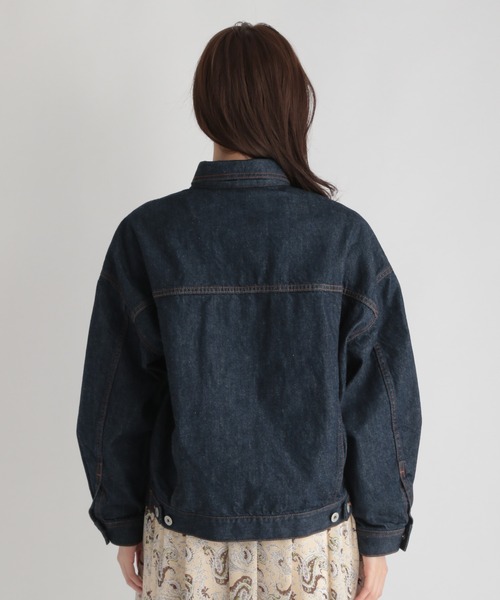 Andemiu（アンデミュウ）の「オーバーサイズＧジャン215195（デニムジャケット・レディース・グレー/インディゴブルー・FREE）」の16枚目の写真