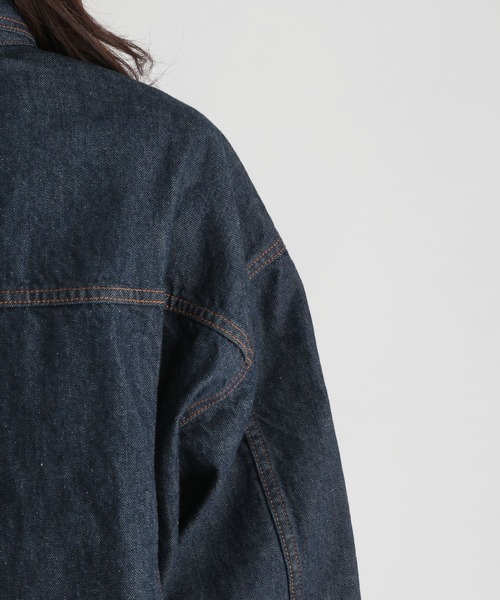 Andemiu（アンデミュウ）の「オーバーサイズＧジャン215195（デニムジャケット・レディース・グレー/インディゴブルー・FREE）」の17枚目の写真
