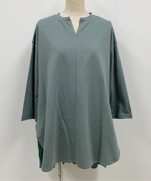 DIARIUM（ディアリウム）の「バック異素材プリーツプルオーバー（Tシャツ/カットソー・レディース・イエロー/グリーン・M）」の12枚目の写真