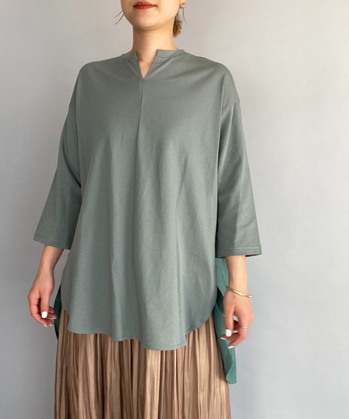 DIARIUM（ディアリウム）の「バック異素材プリーツプルオーバー（Tシャツ/カットソー・レディース・イエロー/グリーン・M）」の15枚目の写真