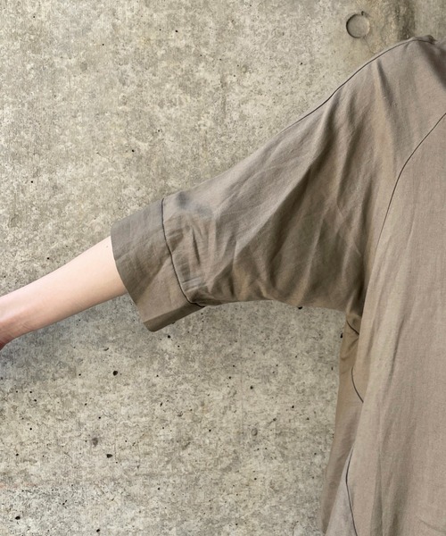 CAPRICIEUX LE'MAGE（カプリシューレマージュ）の「ラッフルデザインシャツ（シャツ/ブラウス・レディース・ホワイト/ブラック/カーキ・FREE）」の8枚目の写真