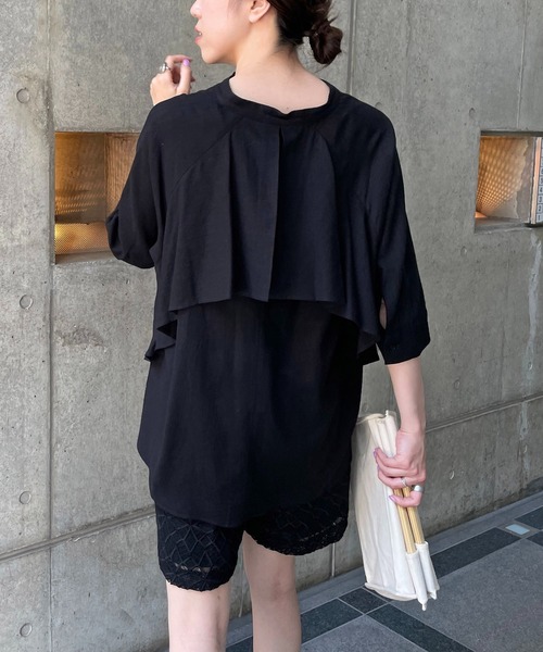 CAPRICIEUX LE'MAGE（カプリシューレマージュ）の「ラッフルデザインシャツ（シャツ/ブラウス・レディース・ホワイト/ブラック/カーキ・FREE）」の21枚目の写真