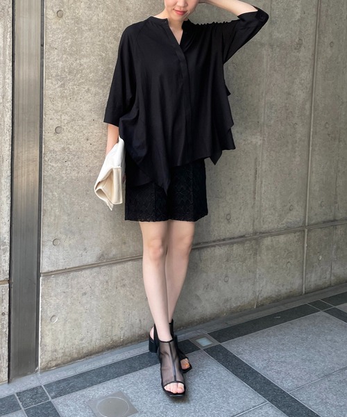 CAPRICIEUX LE'MAGE（カプリシューレマージュ）の「ラッフルデザインシャツ（シャツ/ブラウス・レディース・ホワイト/ブラック/カーキ・FREE）」の17枚目の写真