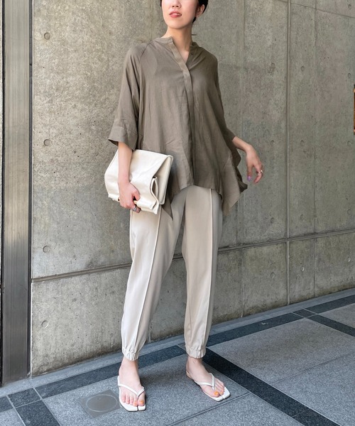 CAPRICIEUX LE'MAGE（カプリシューレマージュ）の「ラッフルデザインシャツ（シャツ/ブラウス・レディース・ホワイト/ブラック/カーキ・FREE）」の10枚目の写真