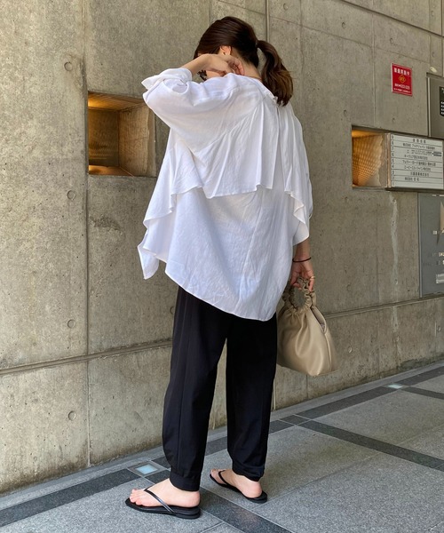 CAPRICIEUX LE'MAGE（カプリシューレマージュ）の「ラッフルデザインシャツ（シャツ/ブラウス・レディース・ホワイト/ブラック/カーキ・FREE）」の19枚目の写真