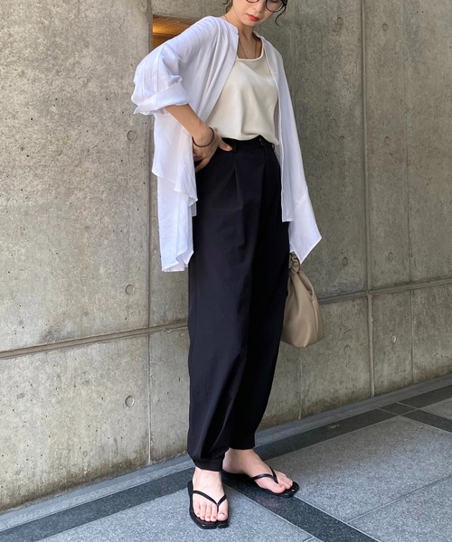 CAPRICIEUX LE'MAGE（カプリシューレマージュ）の「ラッフルデザインシャツ（シャツ/ブラウス・レディース・ホワイト/ブラック/カーキ・FREE）」の11枚目の写真