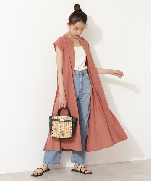 N.（N. Natural Beauty Basic）（エヌエヌナチュラルビューティーベーシック）の「バックプリーツマキシワンピース（ワンピース・レディース・ホワイト/ブラック/レッド・MEDIUM）」の3枚目の写真