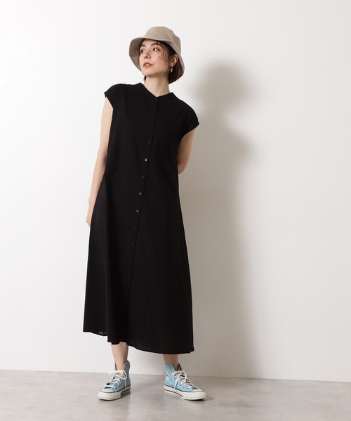 N.（N. Natural Beauty Basic）（エヌエヌナチュラルビューティーベーシック）の「バックプリーツマキシワンピース（ワンピース・レディース・ホワイト/ブラック/レッド・MEDIUM）」の13枚目の写真