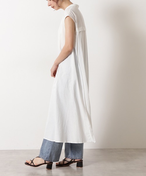 N.（N. Natural Beauty Basic）（エヌエヌナチュラルビューティーベーシック）の「バックプリーツマキシワンピース（ワンピース・レディース・ホワイト/ブラック/レッド・MEDIUM）」の18枚目の写真