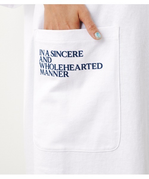 RODEO CROWNS WIDE BOWL（ロデオクラウンズワイドボウル）の「ポケットTシャツワンピース（ワンピース・レディース・ホワイト/ブラック/グリーン・FREE）」の11枚目の写真