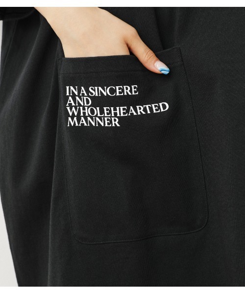 RODEO CROWNS WIDE BOWL（ロデオクラウンズワイドボウル）の「ポケットTシャツワンピース（ワンピース・レディース・ホワイト/ブラック/グリーン・FREE）」の21枚目の写真