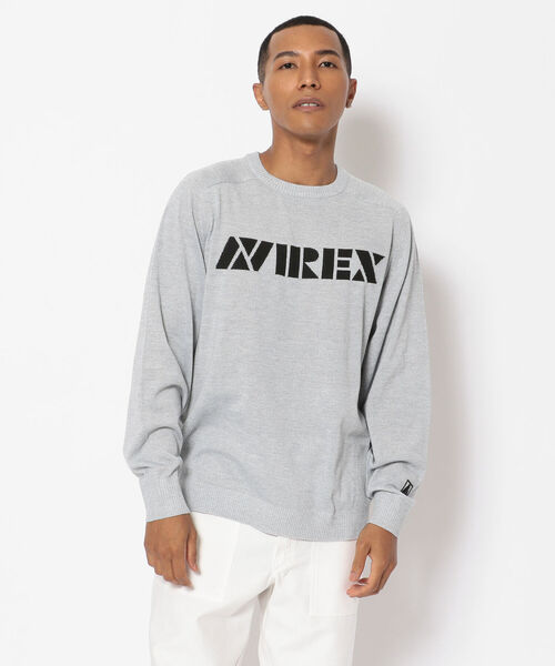 AVIREX(アヴィレックス)の「【SMART/スマート】長袖 ロゴ セーター / SMART LONG SLEEVE LOGO SWEATER / アヴィレックス / AVIREX(ニット/セーター・メンズ・ブラック/グレー・X-LARGE/XX-LARGE/LARGE/MEDIUM)」の2枚目の写真