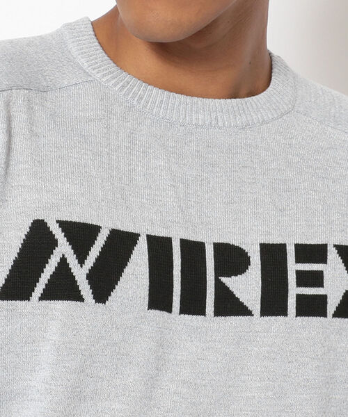AVIREX(アヴィレックス)の「【SMART/スマート】長袖 ロゴ セーター / SMART LONG SLEEVE LOGO SWEATER / アヴィレックス / AVIREX(ニット/セーター・メンズ・ブラック/グレー・X-LARGE/XX-LARGE/LARGE/MEDIUM)」の6枚目の写真