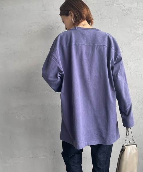 JEANS FACTORY （ジーンズファクトリー）の「[MASON/メイソン] 別注 カレッジプリント フットボールビッグTシャツ（Tシャツ/カットソー・レディース・ブルー/アイボリー・M）」の8枚目の写真