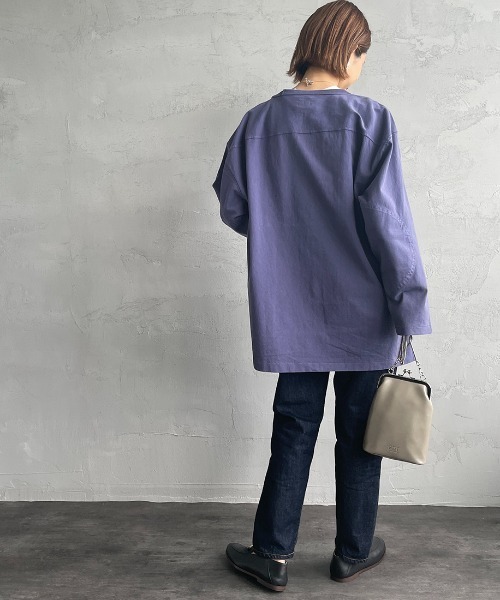 JEANS FACTORY （ジーンズファクトリー）の「[MASON/メイソン] 別注 カレッジプリント フットボールビッグTシャツ（Tシャツ/カットソー・レディース・ブルー/アイボリー・M）」の11枚目の写真