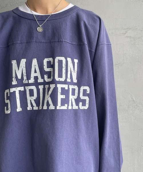 【完売size】MASON / メイソン 別注 フットボールTシャツ coen｜MASON(メイソン)別注クロップドフットボールTシャツ