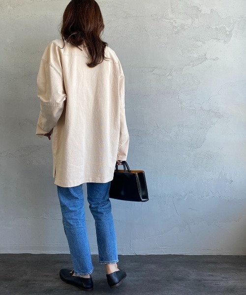JEANS FACTORY （ジーンズファクトリー）の「[MASON/メイソン] 別注 カレッジプリント フットボールビッグTシャツ（Tシャツ/カットソー・レディース・ブルー/アイボリー・M）」の18枚目の写真