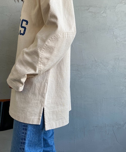JEANS FACTORY （ジーンズファクトリー）の「[MASON/メイソン] 別注 カレッジプリント フットボールビッグTシャツ（Tシャツ/カットソー・レディース・ブルー/アイボリー・M）」の20枚目の写真