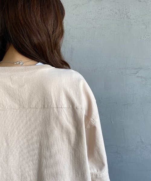 JEANS FACTORY （ジーンズファクトリー）の「[MASON/メイソン] 別注 カレッジプリント フットボールビッグTシャツ（Tシャツ/カットソー・レディース・ブルー/アイボリー・M）」の21枚目の写真