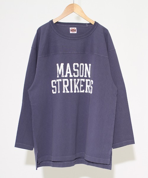 JEANS FACTORY （ジーンズファクトリー）の「[MASON/メイソン] 別注 カレッジプリント フットボールビッグTシャツ（Tシャツ/カットソー・レディース・ブルー/アイボリー・M）」の22枚目の写真