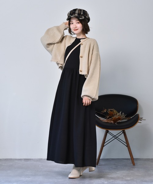 RETRO GIRL（レトロガール）の「ダメージショートカーデ（カーディガン/ボレロ・レディース・レッド/アイボリー/ブラック系その他/ブラウン系その他/ダークブルー・FREE）」の9枚目の写真