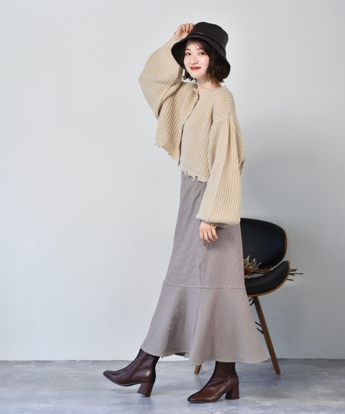 RETRO GIRL（レトロガール）の「ダメージショートカーデ（カーディガン/ボレロ・レディース・レッド/アイボリー/ブラック系その他/ブラウン系その他/ダークブルー・FREE）」の16枚目の写真