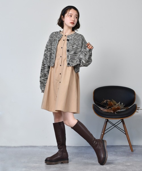 RETRO GIRL（レトロガール）の「ダメージショートカーデ（カーディガン/ボレロ・レディース・レッド/アイボリー/ブラック系その他/ブラウン系その他/ダークブルー・FREE）」の17枚目の写真