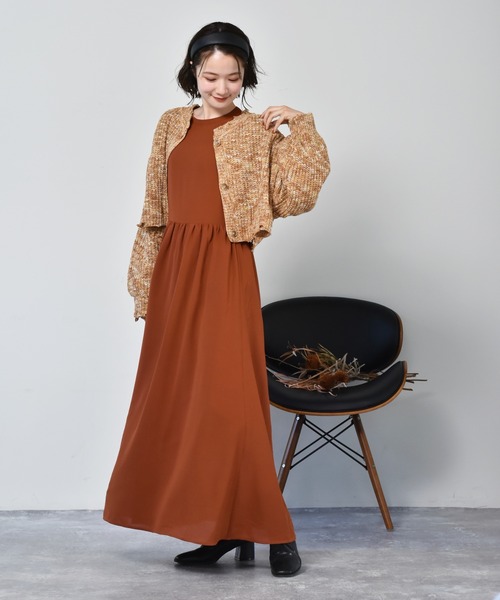 RETRO GIRL（レトロガール）の「ダメージショートカーデ（カーディガン/ボレロ・レディース・レッド/アイボリー/ブラック系その他/ブラウン系その他/ダークブルー・FREE）」の7枚目の写真