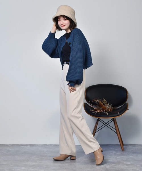 RETRO GIRL（レトロガール）の「ダメージショートカーデ（カーディガン/ボレロ・レディース・レッド/アイボリー/ブラック系その他/ブラウン系その他/ダークブルー・FREE）」の11枚目の写真