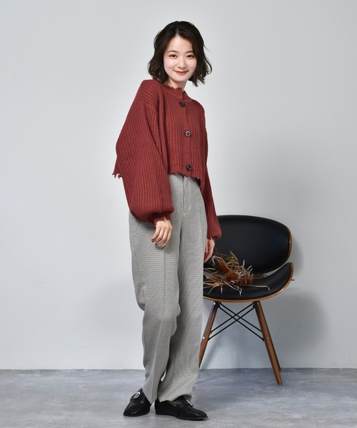 RETRO GIRL（レトロガール）の「ダメージショートカーデ（カーディガン/ボレロ・レディース・レッド/アイボリー/ブラック系その他/ブラウン系その他/ダークブルー・FREE）」の18枚目の写真