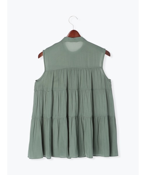 Te chichi(テチチ)の「バンドカラーティアードチュニックブラウス(シャツ/ブラウス・レディース・ベージュ/グリーン/チャコール・フリ-)」の16枚目の写真