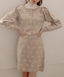 OLIVE des OLIVE | 花ジャガードニットアップ/セットアップ(ワンピース)